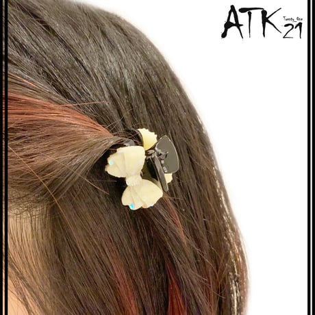 リボンモチーフ Ribbon ミニバンスクリップ 前髪留め 小さ目 しっかりホールド ヘアアレンジのポイント 髪留め 簡単ヘアアレンジ レディース ヘアアクセサリー