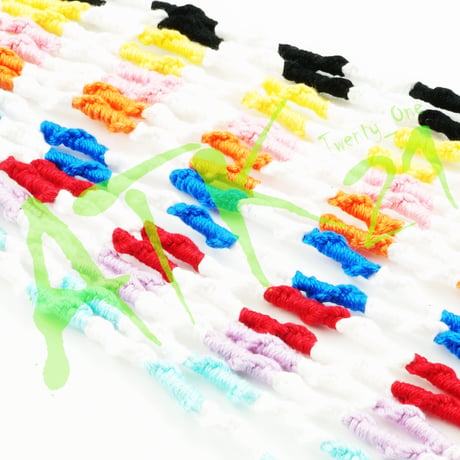 （2点セット）ハンドメイド White 2カラー ペア カップル ミサンガ  Missanga ブレスレット コードミサンガ お守り 手作り メンズ レディース ユニセック アクセサリー