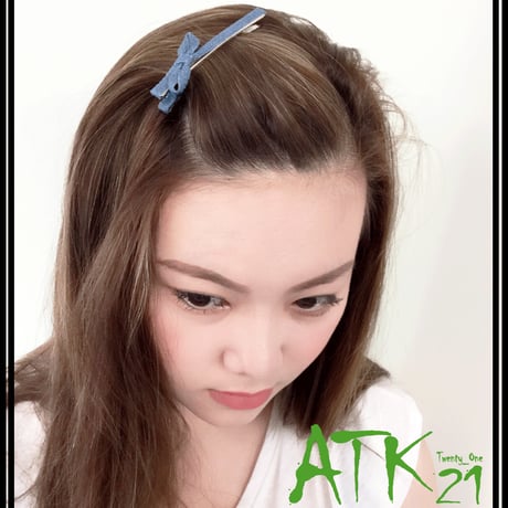 （2本セット）リボン デニム  ヘアクリップ ダッカールクリップ 前髪 髪留め レディース 大人可愛い ヘアアクセサリー ：HD170503