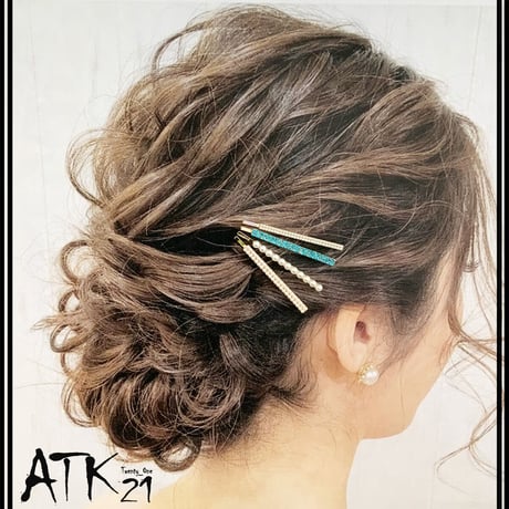 (4点セット)パール パヴェ ビジュー ヘアピン セット 上品 キレイ目 シンプル  簡単ヘアアレンジ 髪どめ 前髪 レディース ヘアアレンジ ヘアアクセサリー
