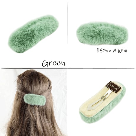 ファー スクエア パッチンピン パッチン留め 人気 可愛い 髪留め へアクリップ レディース ヘアアクセサリー