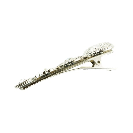 シルバー コンチョ ターコイズ パール ビジュー アンティーク ビンテージ ヘアクリップ ダッカール くちばしクリップ 簡単ヘアアレンジ レディース ヘアアクセサリー：HD180401