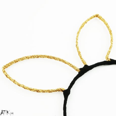 うさ耳 カチューシャ ウサギ 兎耳 ラメ コスプレ コスチューム ヘアバンド レディース ヘアアクセサリー：HK170901