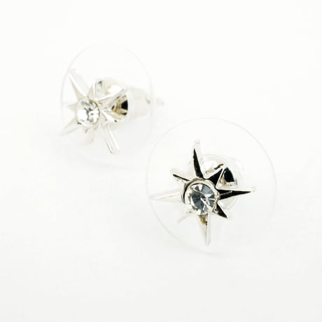 スター 一粒ストーン ストーン スタッドピアス シルバー ゴールド メンズ レディース ユニセックス アクセサリー：PS160609