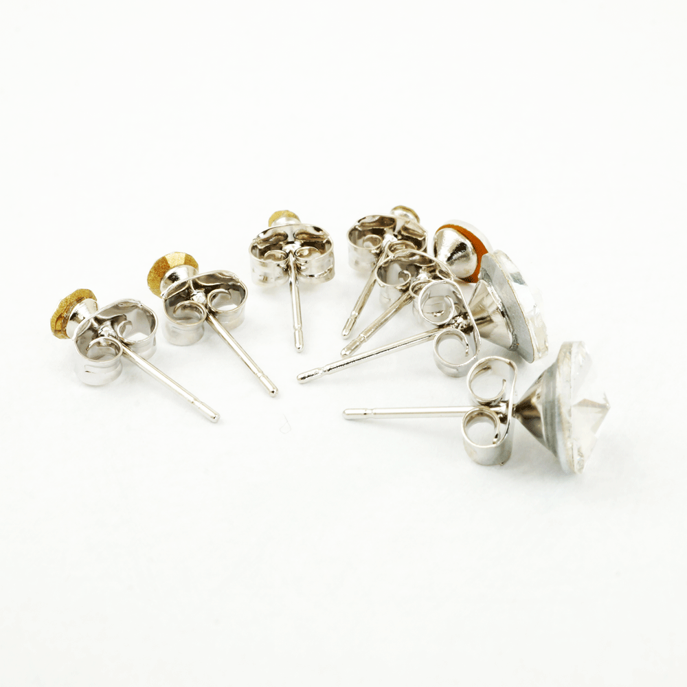 Sretsis アシンメトリー ピアス 7点セット）一粒ストーン アシンメトリーピアス スタッドピアス