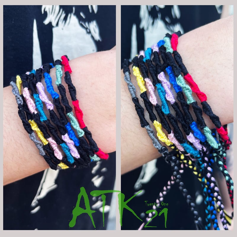 桃蓮玉 紫アゲハ ミサンガ✨ QCJ023:ミサンガ・シルク[両紐]・[紫・赤紫・青紫・白]・通販