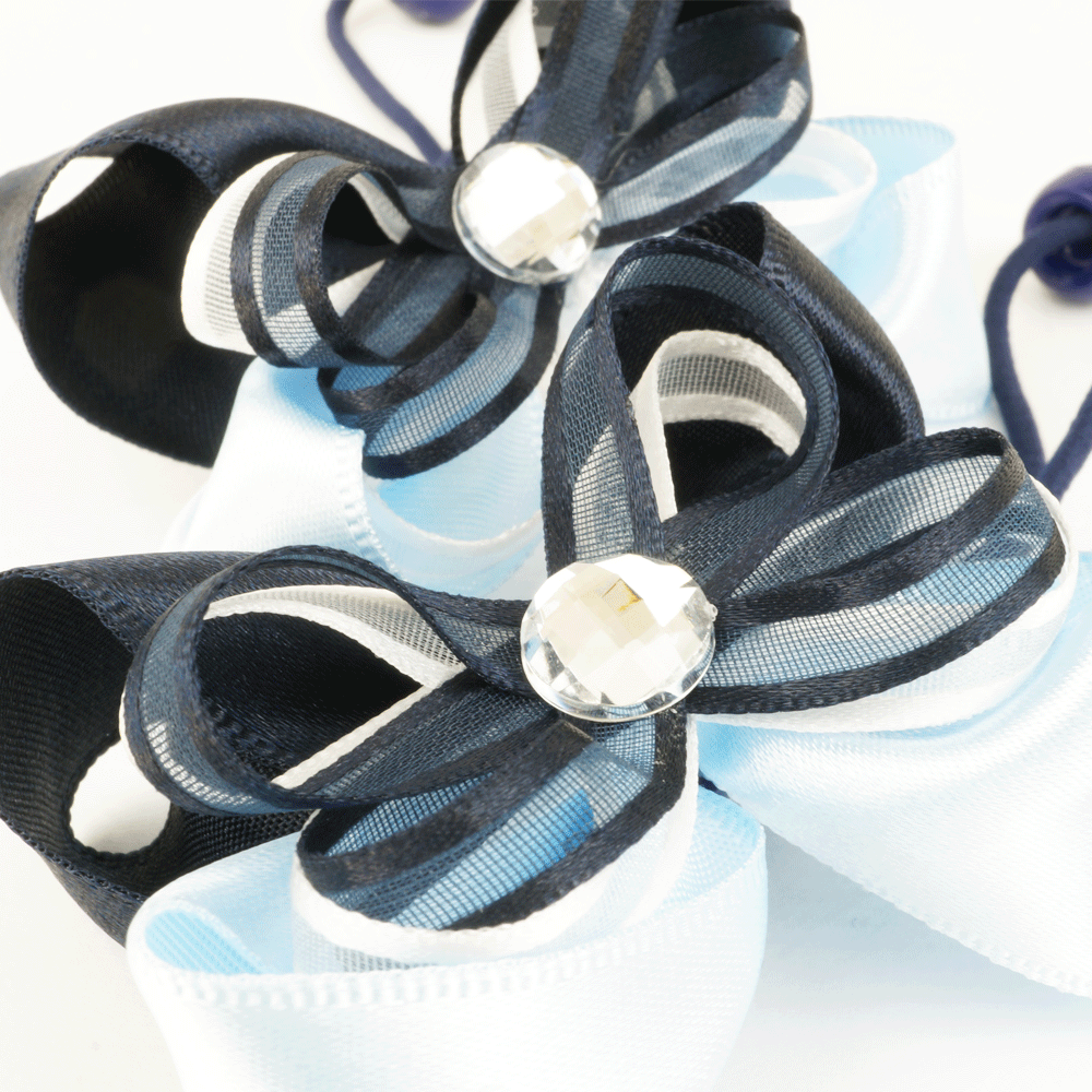 2個セット） リボン ストーン ヘアゴム ツインテール キッズ