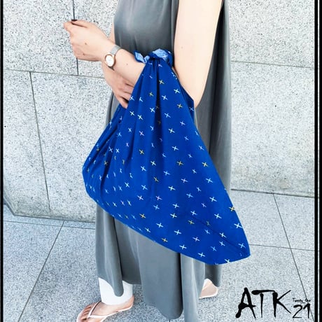 和柄 大判サイズ あずま袋 手ぬぐい 手作り ハンドメイド エコバック 買い物袋  お出かけ ご近所コーデ メンズ レディース ユニセックス おしゃれ 雑貨：AB200901