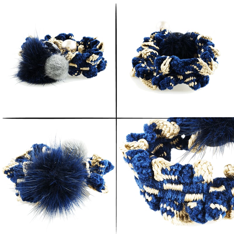 じゃらじゃら  ヘアゴム  青いXmas✩.*˚ じゃらじゃら ヘアゴム 青いXmas✩.*˚