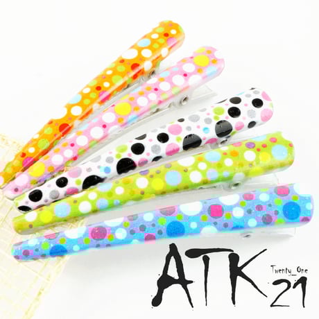 （5本セット)ドットモチーフ ミニクリップ ダッカール くちばしクリップ 前髪 髪留め レディース キッズ ヘアアクセサリー 大人可愛い：HD160306