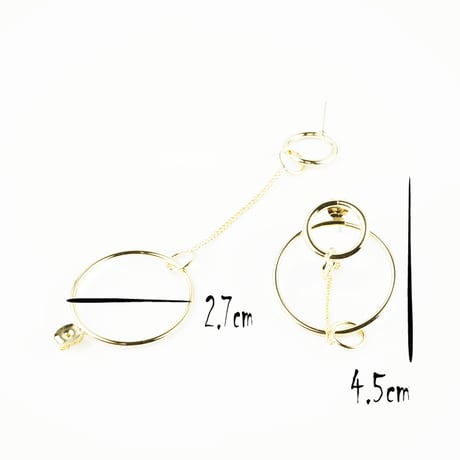 サークル オープンサークル ピアス スタッド バックキャッチ ピアス ゴールド シルバー 大人 個性的 レディース アクセサリー：PM171202