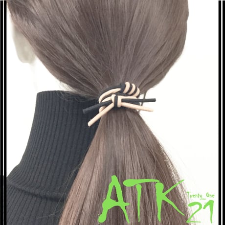 ヘアゴム ヘアピン 3本セット リボン 髪留め シンプル レザー レディース ヘアアクセサリー：HGA171201