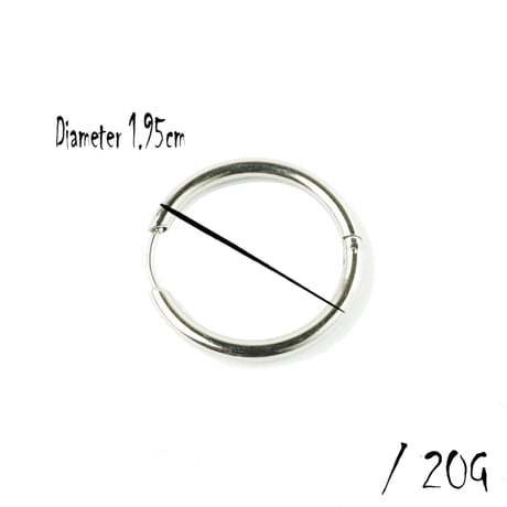 片耳用（1個売り）フープ リング シンプル 18G ステンレスピアス Surgical Steel 316L メンズ レディース ユニセックス アクセサリー：MPS171203