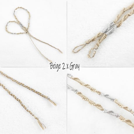 （2点セット）ブレスレット アンクレット セット ハンドメイド ペア カップル ミサンガ Missanga コードミサンガ お守り 手作り メンズ レディース ユニセック アクセサリー