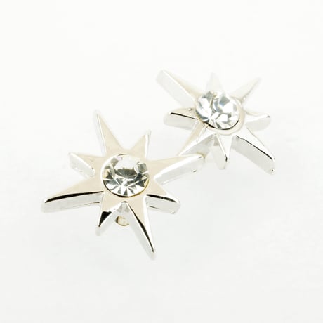 スター 一粒ストーン ストーン スタッドピアス シルバー ゴールド メンズ レディース ユニセックス アクセサリー：PS160609