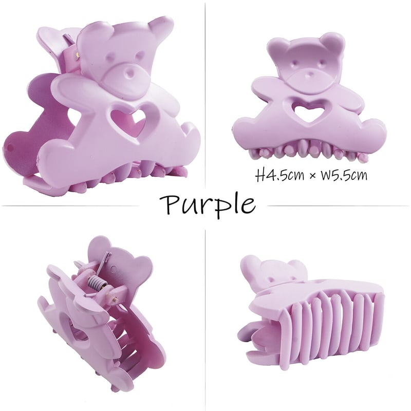 Bear くまちゃんcute 可愛い マットカラー バンスクリップ ヘア
