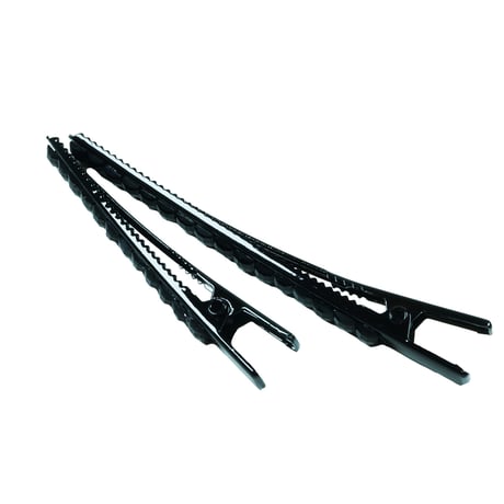 【２点セット】ブラック ブラックシルバー  シンプル 上品  ヘアクリップ ダッカールクリップ 髪留め レディース きれい目 ヘアアクセサリー