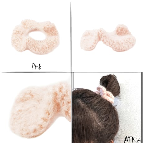 毛糸 シュシュ ヘアゴム 簡単ヘアアレンジ 秋冬人気アイテム まとめ髪 髪留め レディース ヘアアクセサリー：HSS191001