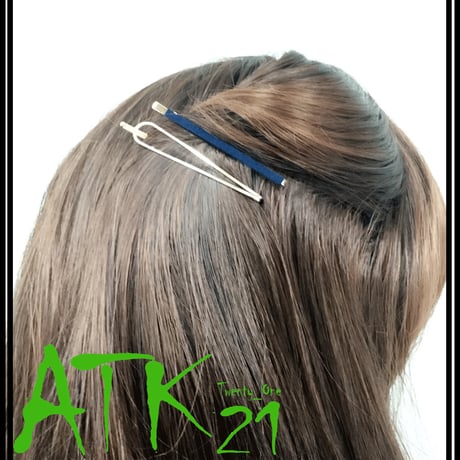 (3本セット) シンプル スエード ゴールド プレート ヘアピンセット ヘアアクセサリー：HA160804