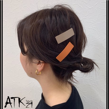マットカラー スクエア パッチンピン パッチン留め 人気 可愛い 髪留め へアクリップ レディース ヘアアクセサリー：HPP191003（S)