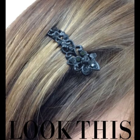 ブラック バタフライ 透かし ラインストーン シンプル ミニヘアクリップ ビジュー 大人コーデ レディース ヘアアクセサリー：HD160305