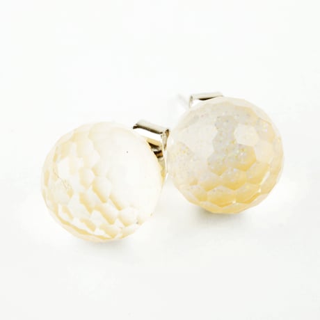 透明感いっぱい ニュアンスカラー ストーン ボール スタッド ピアス おしゃれ レディース アクセサリー：PKS160302