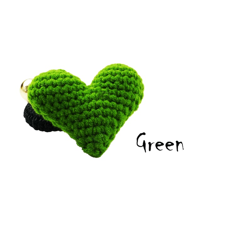 ハートモチーフヘアゴム 毛糸ヘアゴム 子供用ヘアゴム ヘアポニー 卒業