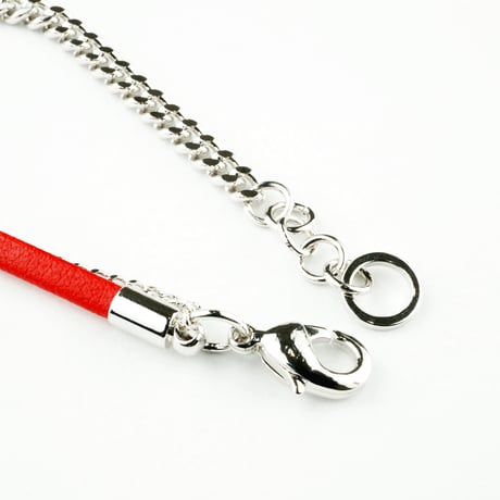 レザー チェーン サークル チャーム タイト ブレスレット シンプル レディース アクセサリー：BR170201