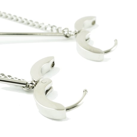 両耳用（2点セット）フープ チェーン バー  18G サージカルステンレスピアス Surgical Steel 316L メンズ レディース ユニセックス アクセサリー：HPS170802