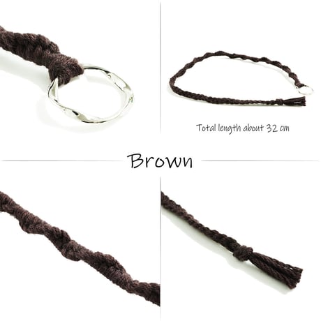 シルバーラウンドチャーム付き ワンカラー ハンドメイド ミサンガ Missanga アンクレット お守り コットンコードアンクレット メンズ レディース ユニセックス アクセサリー