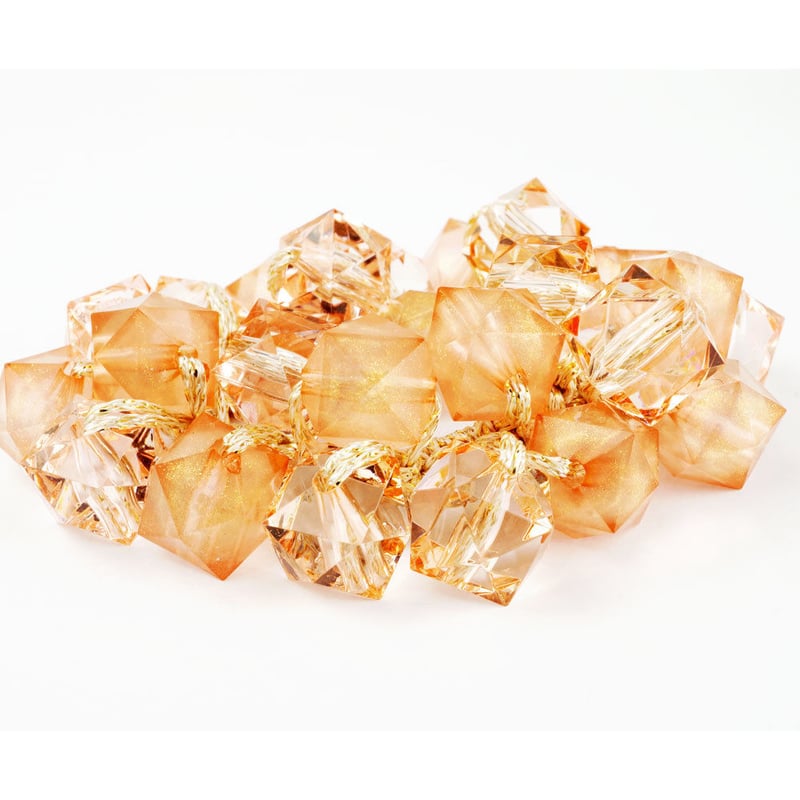 ジャラジャラヘアゴム ナチュラルストーン×とんぼ玉