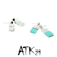 （2点セット）スクエア 大理石 ターコイズ 揺れるピアス シンプル スタッドピアス 大人アクセ 大人ピアスキレイ目 上品 おしゃれ レディース アクセサリー