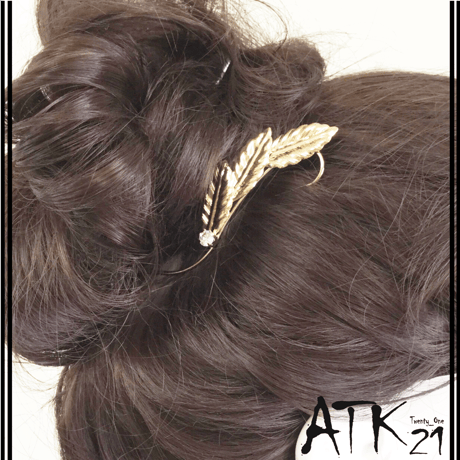 (3点セット)変形リーフ パール ビジュー メタル ゴールド ヘアピンセット 簡単ヘアアレンジ 髪どめ 前髪 レディース ヘアアクセサリー ：HAS180805