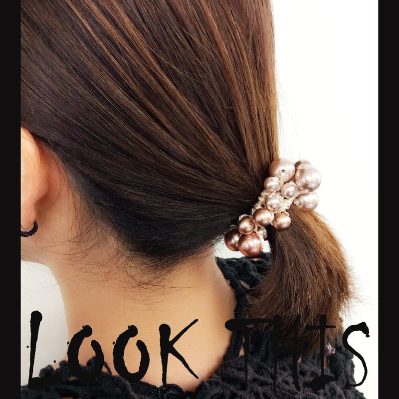 ジャラジャラヘアゴム  ネイビー/シルバーハート ジャラジャラヘアゴム ネイビー/シルバーハート