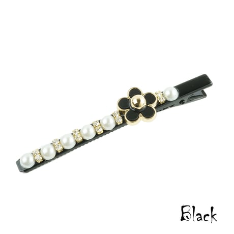 フラワー パール ビジュー ヘアピン ヘアクリップ ダッカール くちばしクリップ 簡単ヘアアレンジ レディース ヘアアクセサリー：HD180304