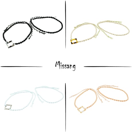 （2点セット）ハンドメイド べっ甲風トライアングル  アンクレット ペア ミサンガ Missanga お守り 手作り コットンコード メンズ レディース ユニセックス アクセサリー：AMP190602