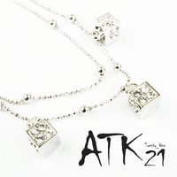 スワロフスキー パヴェキューブ  2連 アンクレット 2ライン 上品 大人コーデ レディース ウィメンズ アクセサリー：ASW160501