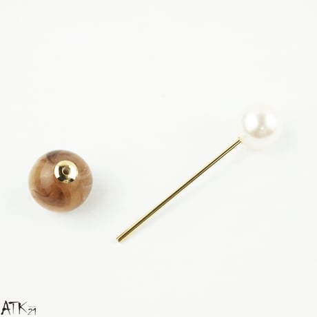 ヘアバトン マーブルカラー パール  さすだけ簡単ヘアアクセ ヘアアレンジ  ハーフアップ アップヘア レディース ヘアアクセサリー：HBN170901