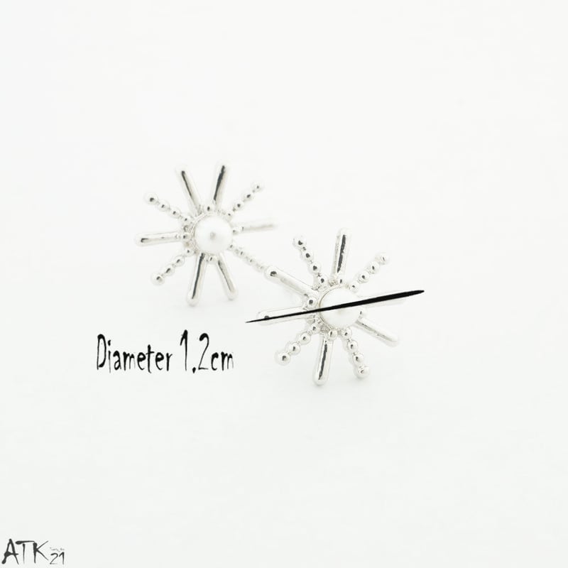 7個セット）雪の結晶 パール 一粒ストーン シルバー ゴールド セット