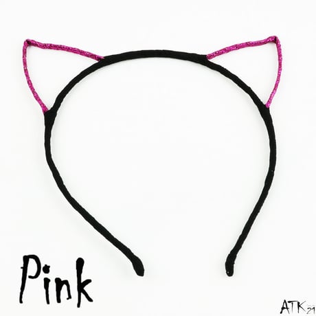 猫耳 カチューシャ ネコ耳 ねこ耳 子猫 ラメ コスプレ コスチューム ヘアバンド レディース ヘアアクセサリー：HK170902
