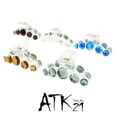 サークル アクリルストーン キラキラ シンプル 上品 バンスクリップ へアクリップ しっかりホールド 簡単ヘアアレンジ 髪留め 大人アクセ レディース ヘアアクセサリー：HBL181203