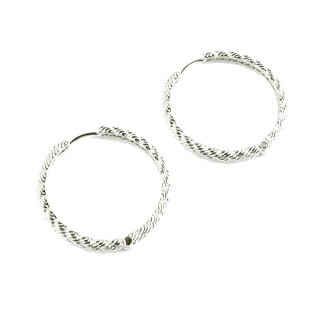 両耳用（Lサイズ2点セット）ツイスト フープピアス シンプル シルバー ゴールド レディース アクセサリー：HPB171203L