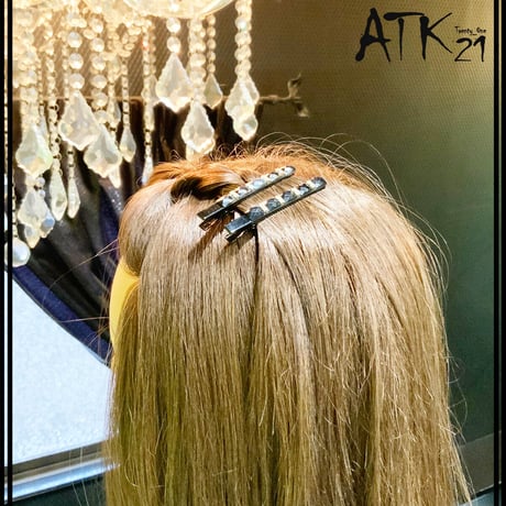 ブラック ブラックゴールド シンプル 上品  ヘアクリップ ダッカールクリップ 髪留め レディース きれい目 ヘアアクセサリー