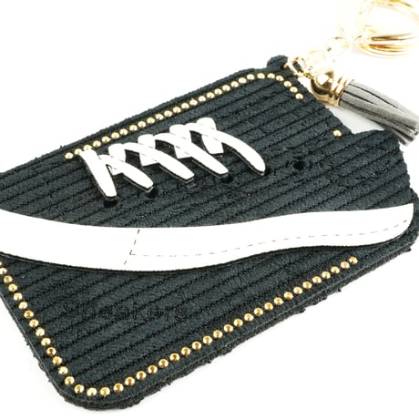 Sneakers スニーカー 運動靴 シューズ モチーフ スエード パスケース  カードケース カードホルダー ICカード キーホルダー アクセサリー：PC180202