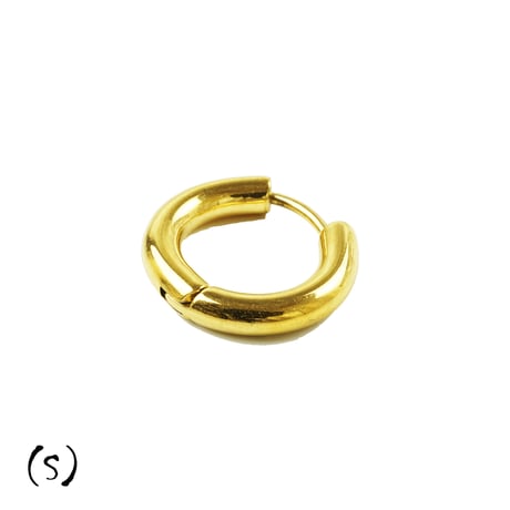 片耳用（1個売り）Gold リングピアス フープピアス シンプル 18G ステンレスピアス Surgical Steel 316L メンズ レディース ユニセックス アクセサリー：HPS191203