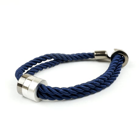 ２連 ２ライン ３リング コードブレスレット メンズブレスレット メンズアクセサリー ユニセックス アクセサリー：MB140204