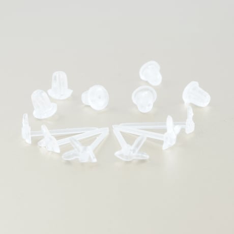(6点セット）ラビットモチーフ プレイボーイ PLAY BOY シークレットピアス 透明ピアス 18G ゴムキャッチ アクリル メンズ レディース ユニセックス アクセサリー：SP190105