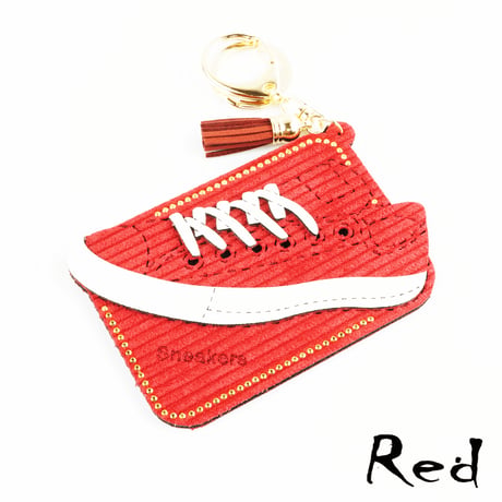 Sneakers スニーカー 運動靴 シューズ モチーフ スエード パスケース  カードケース カードホルダー ICカード キーホルダー アクセサリー：PC180202