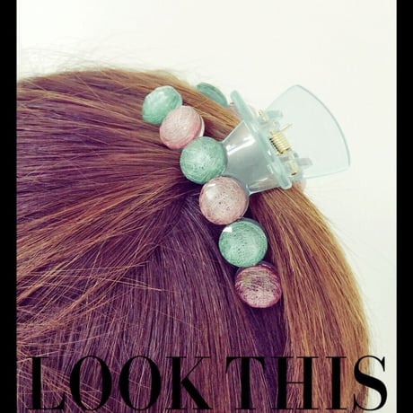 ジュエルサークルストーン バンスクリップ シンプル レディース おしゃれ ヘアアレンジ ヘアアクセサリー:HBS160302