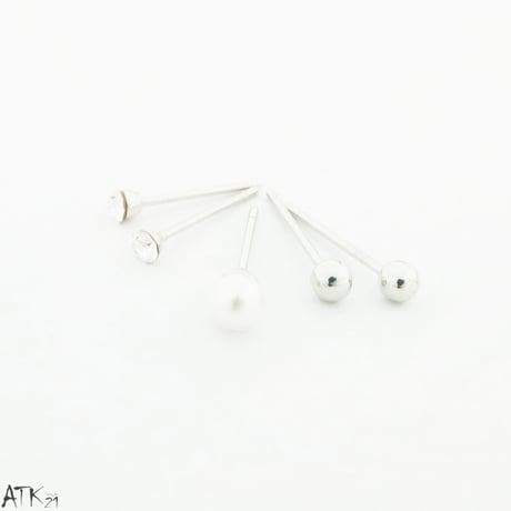 (7個セット）雪の結晶 パール 一粒ストーン シルバー ゴールド セットピアス  スタッドピアス レディース アクセサリー：PSS170806